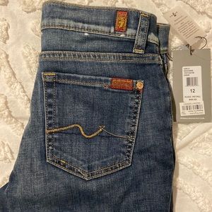 NWT girls size 12 Roxanne blue jeans by 7 for all mankind.